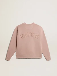 Powder-pink sweatshirt with reverse logo on the back - Jersey Capsule