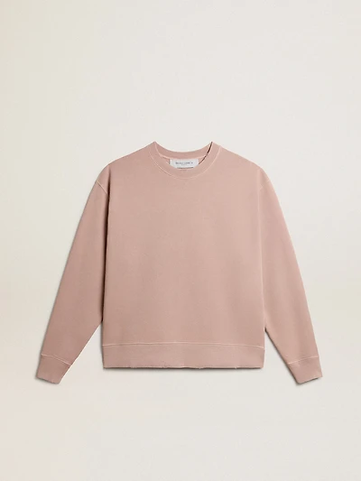Powder-pink sweatshirt with reverse logo on the back - Jersey Capsule