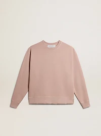 Powder-pink sweatshirt with reverse logo on the back - Jersey Capsule