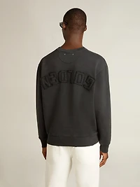 Sweatshirt washed black with reverse logo on the back - Jersey Capsule