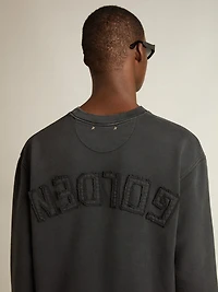 Sweatshirt washed black with reverse logo on the back - Jersey Capsule