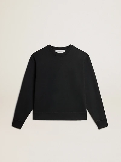 Sweatshirt washed black with reverse logo on the back - Jersey Capsule