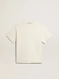 T-shirt aged white with reverse logo on the back