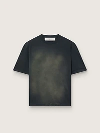 Unisex T-shirt black cotton jersey with embroidered logo