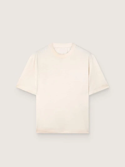 Star unisex cotton T-shirt vintage white with black print on the back