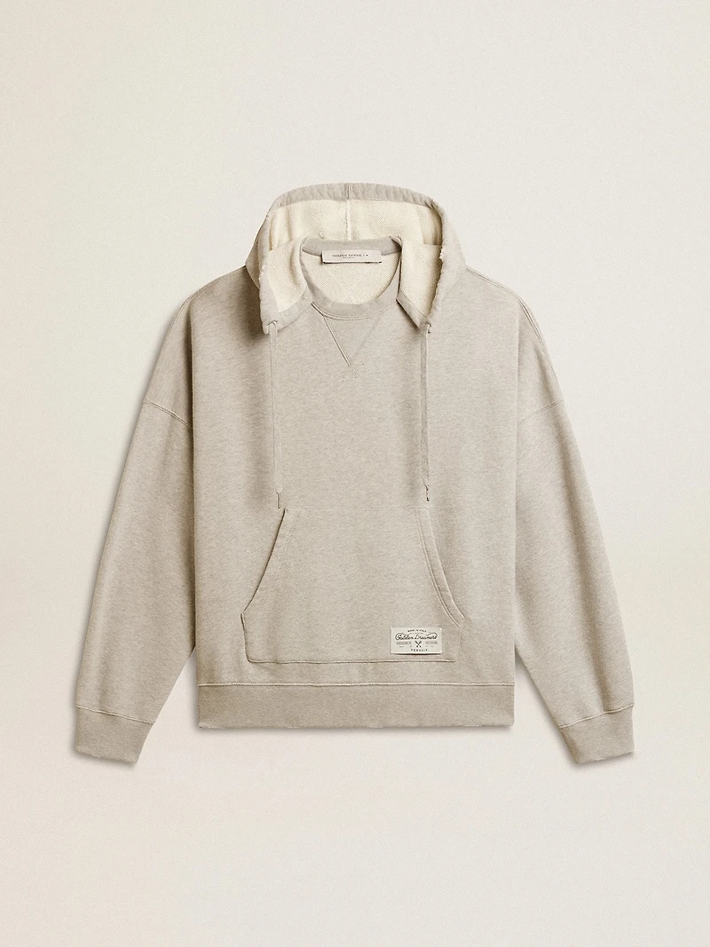 Unisex cotton hooded sweatshirt with print on the back