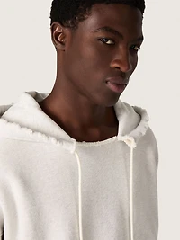 Star unisex hooded sweatshirt gray melange cotton