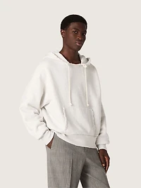 Star unisex hooded sweatshirt gray melange cotton