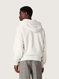 Star unisex hooded sweatshirt gray melange cotton