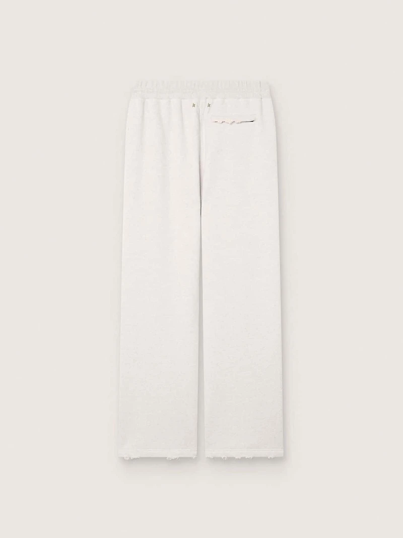 Star unisex sweatpants gray melange fleece