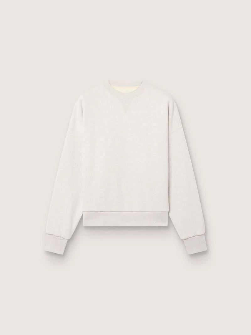 Star unisex sweatshirt gray cotton with embroidery and crystals