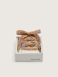 Skins "Playful" multicolor wool laces with duck-shaped snap hook