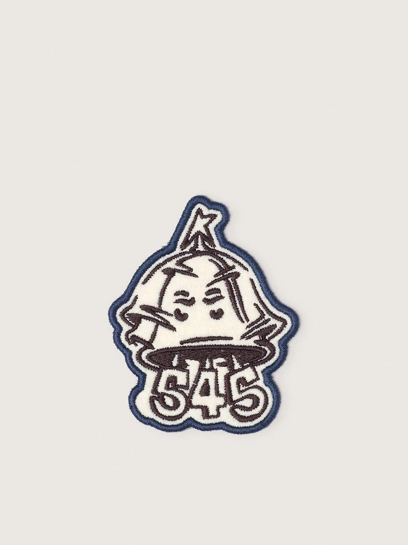 Golden Goose / Fivefourfive Collab blue and beige patch set