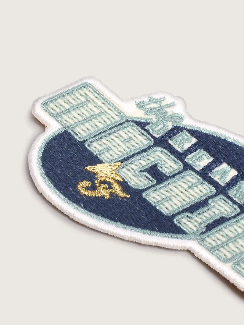 Golden Goose / Fivefourfive Collab blue and beige patch set