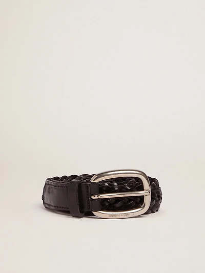 Women's belt black leather