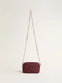 Mini Star Bag in wine-red leather with tone-on-tone star