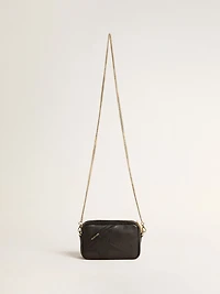 Mini Star Bag in black leather with tone-on-tone star