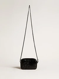 Mini Star Bag in black leather with Swarovski crystal star