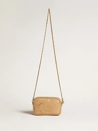 Mini Star Bag in beige snake-print leather