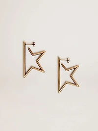 Women's Star antique gold color pendant earrings