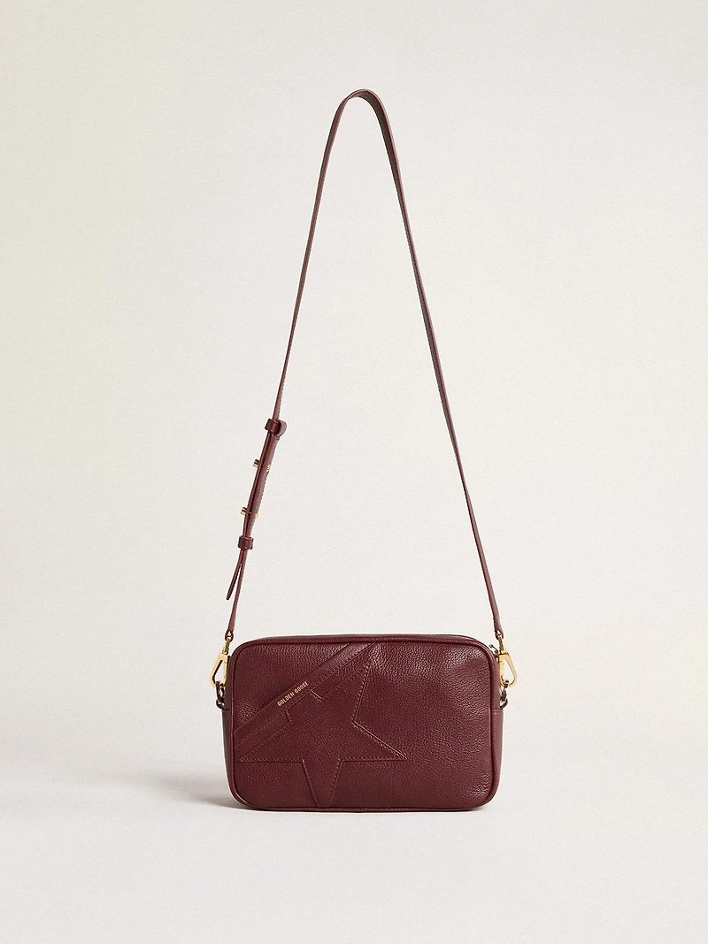Star Bag in wine-red leather with tone-on-tone star