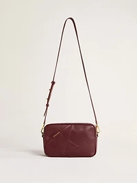 Star Bag in wine-red leather with tone-on-tone star