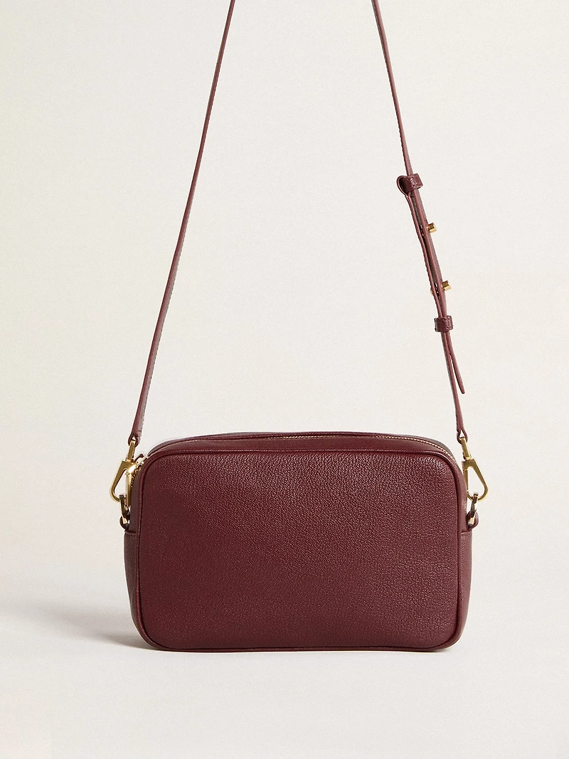 Star Bag in wine-red leather with tone-on-tone star