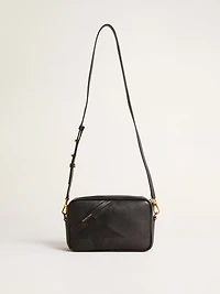 Star Bag in black leather with tone-on-tone star