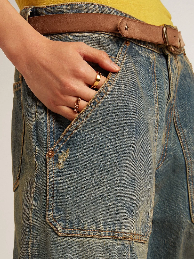 Ring antique gold color with regular links