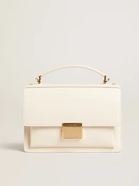 Venezia Bag in butter-colored boarded leather with gold details