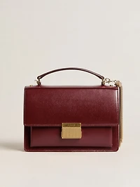 Venezia Bag in boarded leather with gold details