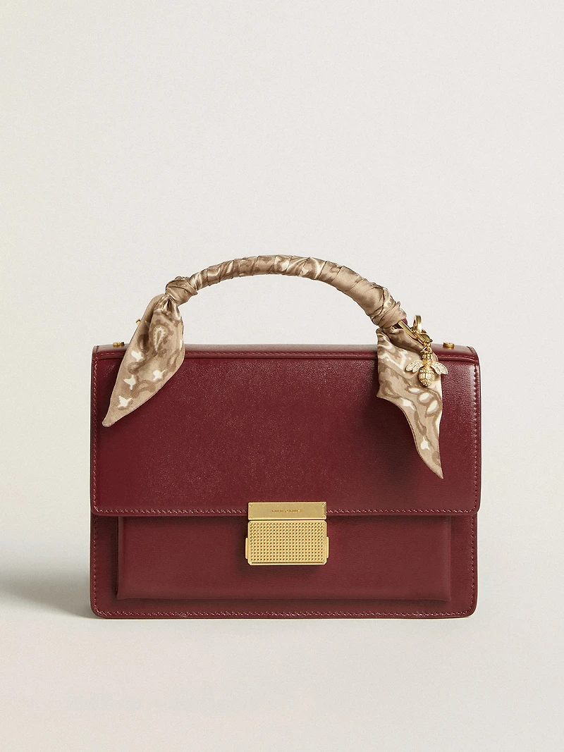 Venezia Bag in boarded leather with gold details