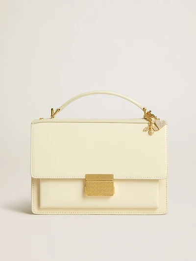 Venezia Bag in butter-colored boarded leather with double charm 
