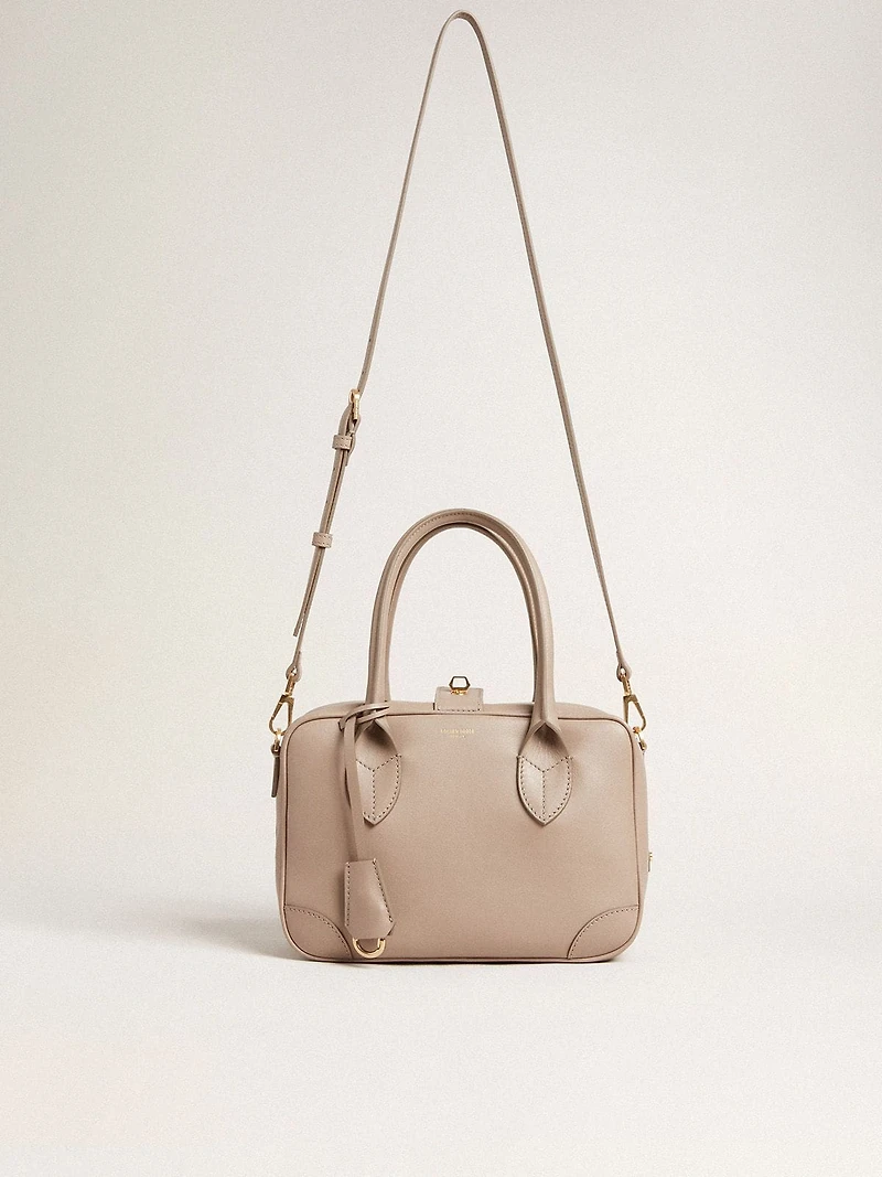 Vita Bag in taupe leather with gold details