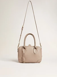 Vita Bag in taupe leather with gold details