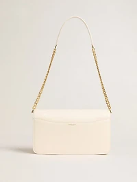 Gioia Bag in butter-colored boarded leather with gold details