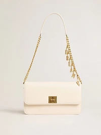 Gioia Bag in butter-colored boarded leather with gold details