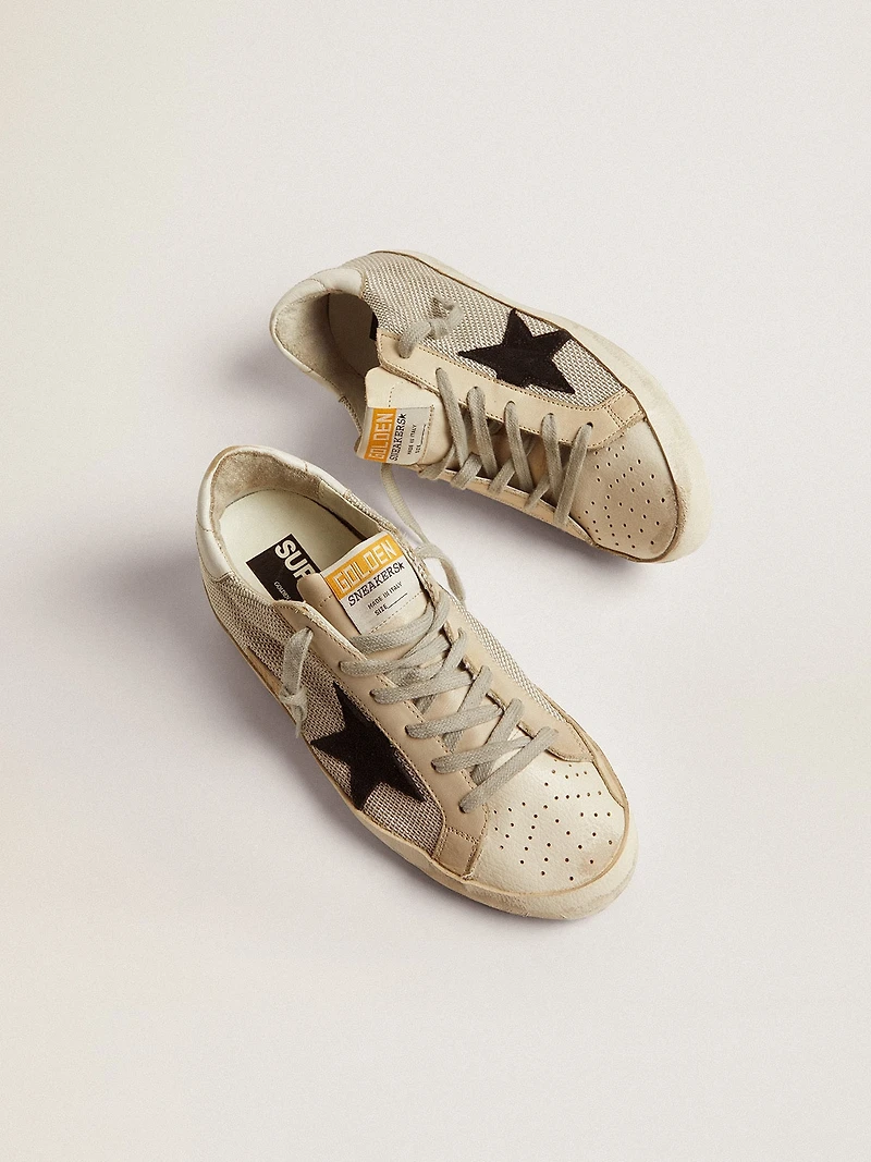 Women's Super-Star leather with black star