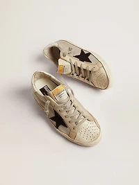 Women's Super-Star leather with black star