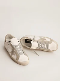 Women’s Super-Star with gray suede star and heel tab