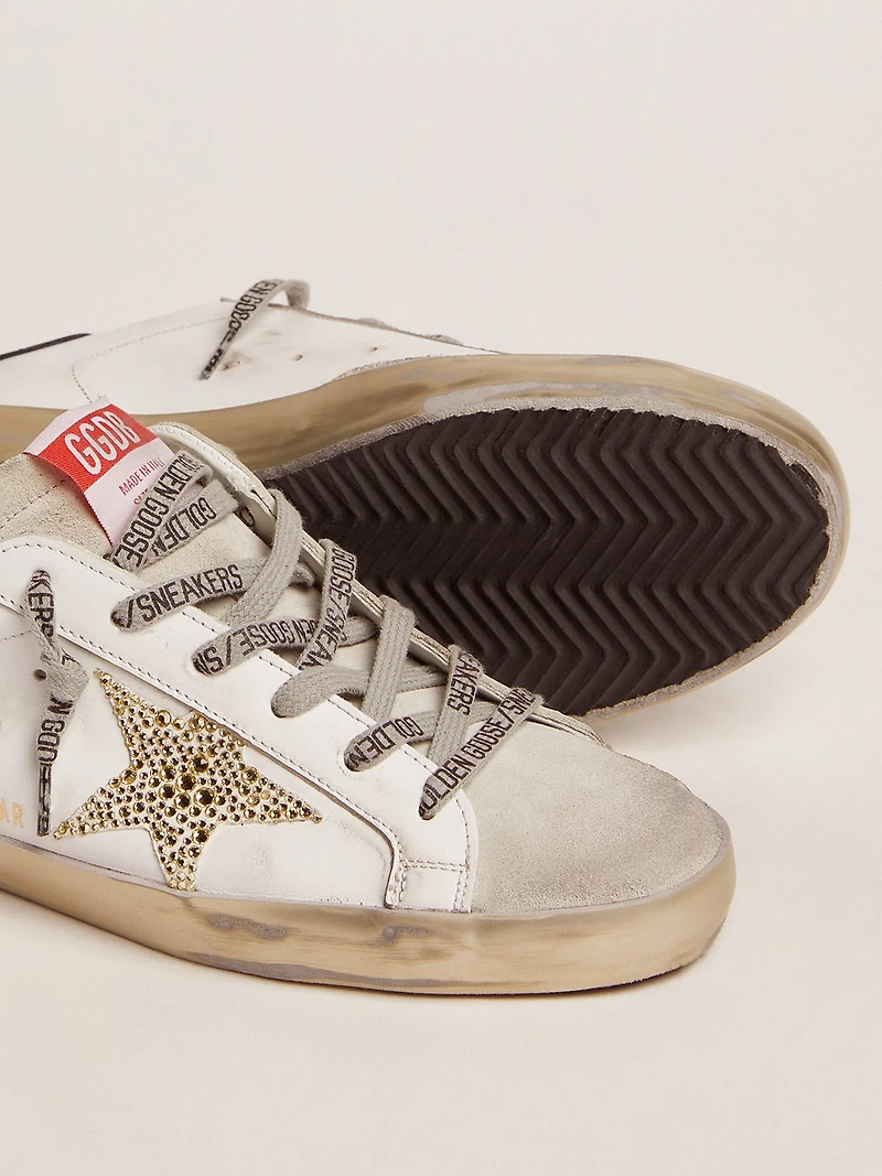 Women’s Super-Star LTD with blue heel tab and Swarovski crystal star