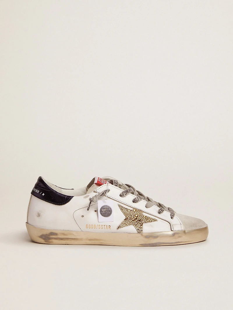 Women’s Super-Star LTD with blue heel tab and Swarovski crystal star
