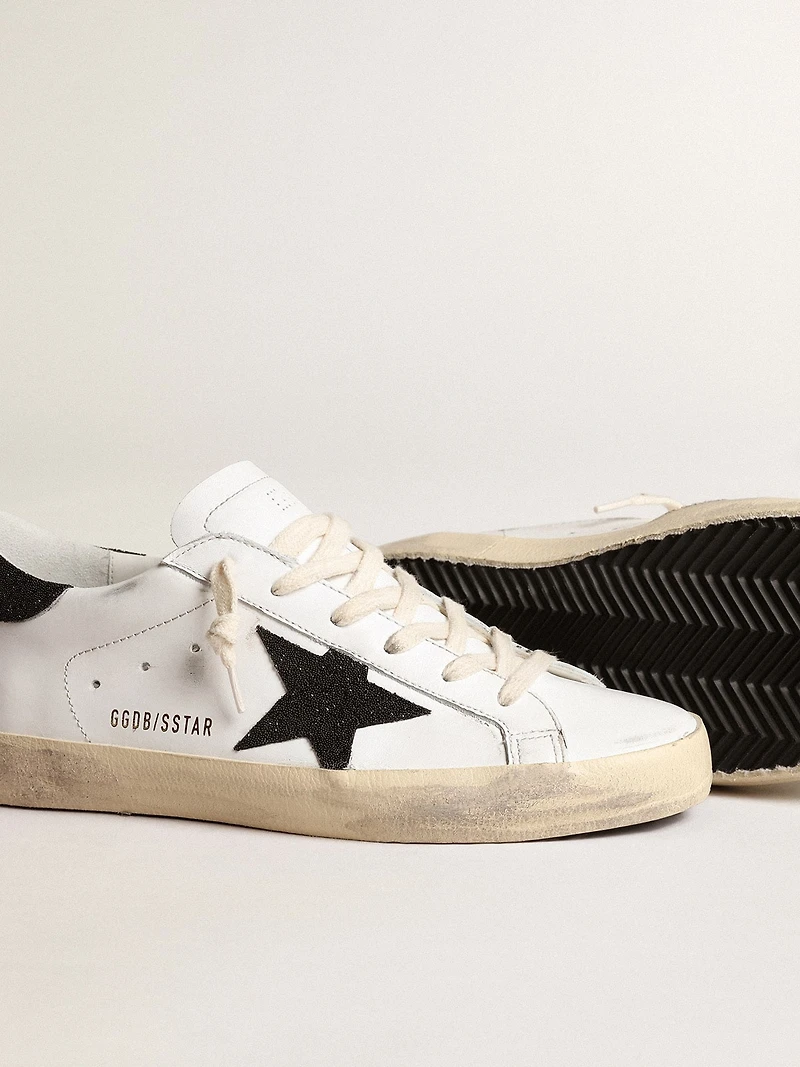 Women’s Super-Star with a black Swarovski crystal star and heel tab