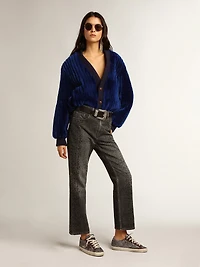 Super-Star glitter with a brown star and lilac heel tab