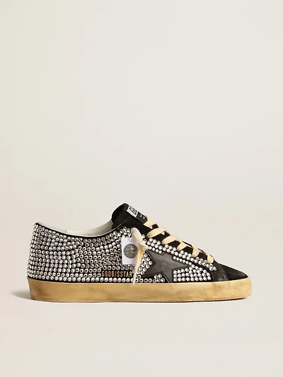 Super-Star LTD with Swarovski crystals and black leather star