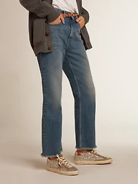 Women's Super-Star platinum glitter with dove-gray suede star