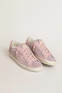 Super-Star LTD in glitter with suede star and leather heel tab