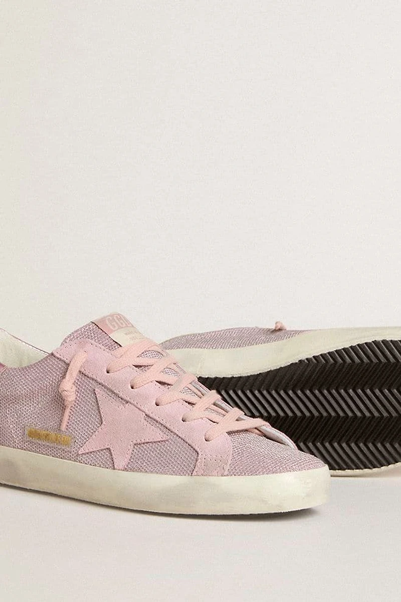 Super-Star LTD in glitter with suede star and leather heel tab