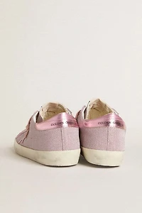 Super-Star LTD in glitter with suede star and leather heel tab
