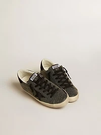 Women’s Super-Star black Swarovski crystals with suede star